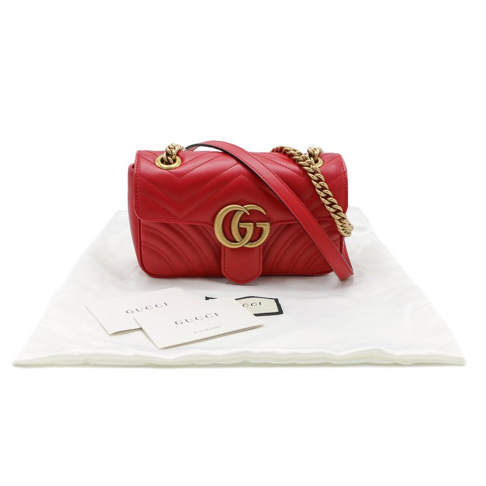 13243 - Gucci GG Marmont Matelass Red Bag 446744